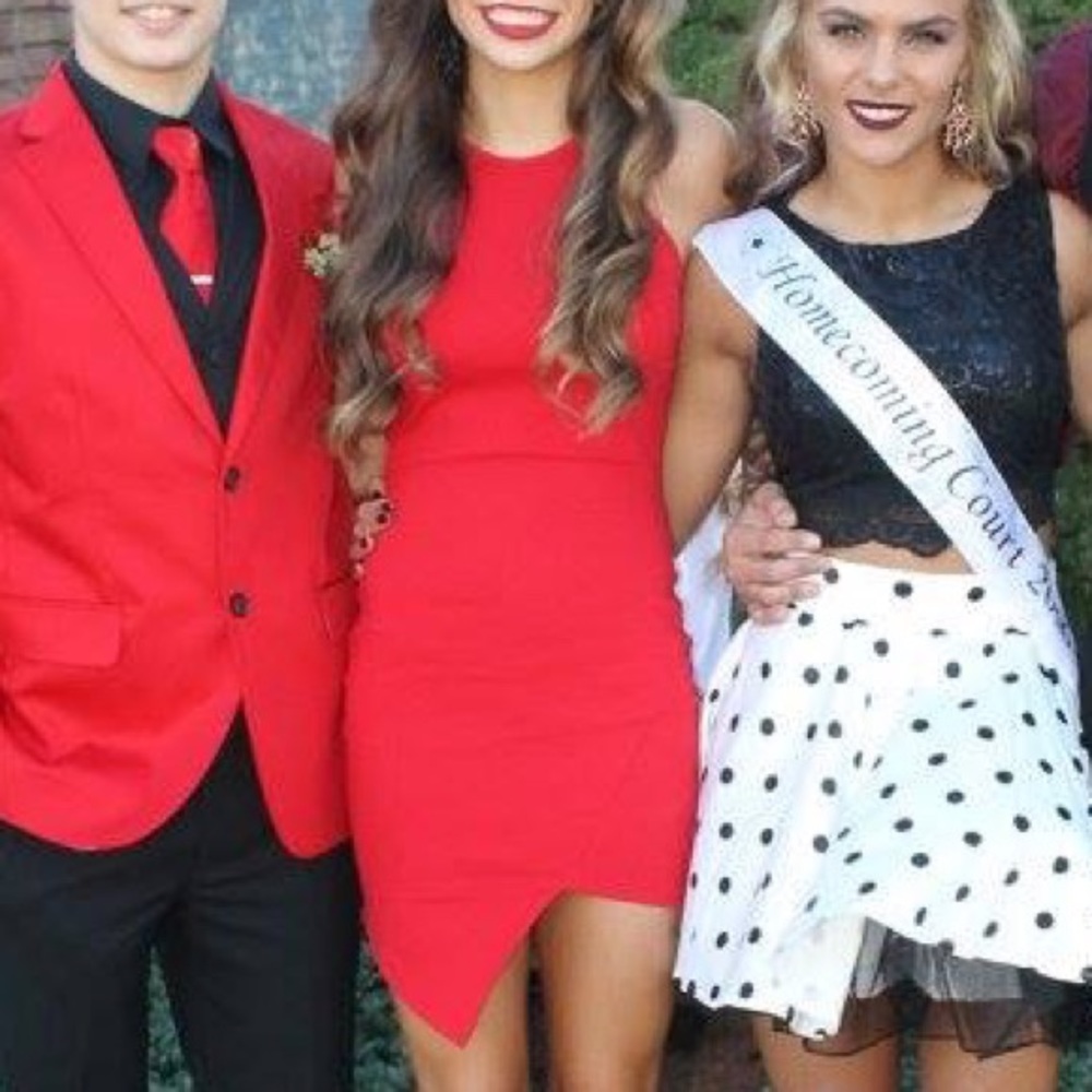 Red formal dress